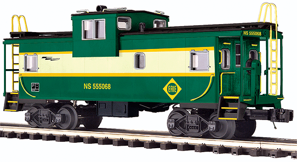 Extended-Vision Caboose - 3-Rail - Ready to Run - Premier(R) -- Norfolk Southern (Erie Heritage Scheme; 2-Tone Green)