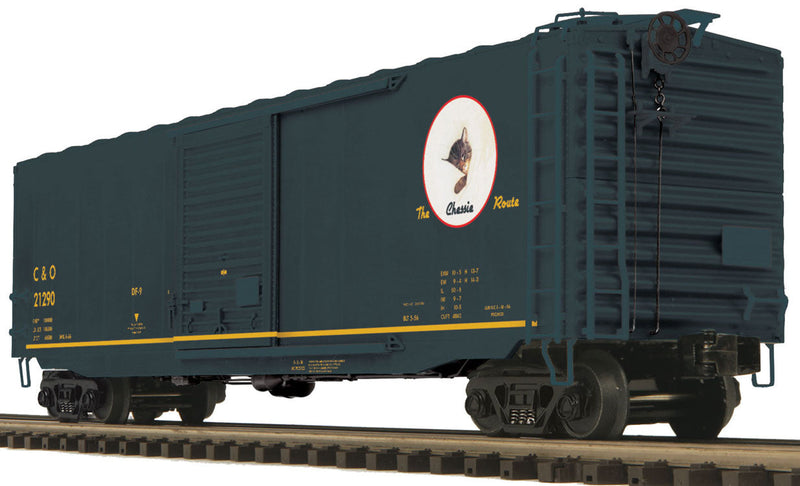 50' PS-1 Boxcar w/Youngstown Door - 3-Rail - Ready to Run - Premier(R) -- Chesapeake & Ohio (blue, white, Chessie Route Logo)