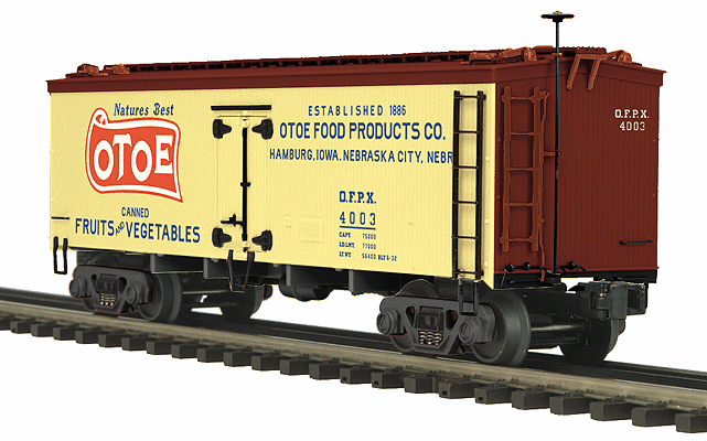 36' Wood Reefer - 3-Rail - Ready to Run - Premier(R) -- Otoe-1