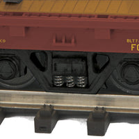 60' Flatcar w/4 ScaleTrax 10" Straight Load - 3-Rail - Ready to Run - Premi -- Alaska Railroad (blue, yellow)