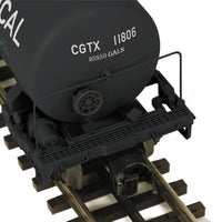 8000-Gallon Tank Car - 3-Rail - Ready to Run - Premier(R) -- Standard Chemical CGTX (black, white, Billboard Lettering)