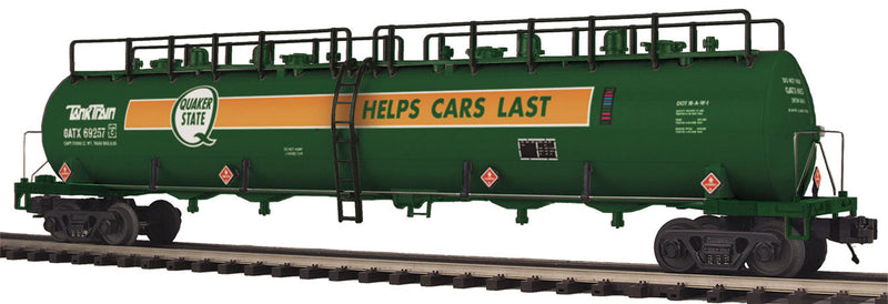 4-Compartment Tank Car - 3-Rail - Ready to Run -- Quaker State