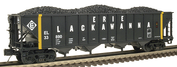4-Bay Hopper - 3-Rail - Ready to Run - Premier(R) -- Erie Lackawanna