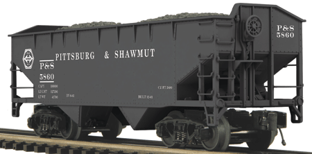 Premier 2-Bay Offset Hopper Car -- Pittsburgh & Shawmut