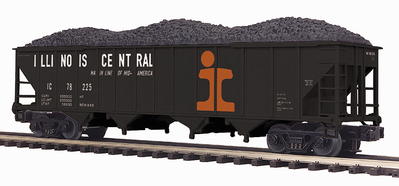 4-Bay Hopper - 3-Rail - Ready to Run - Premier(R) -- llinois Central