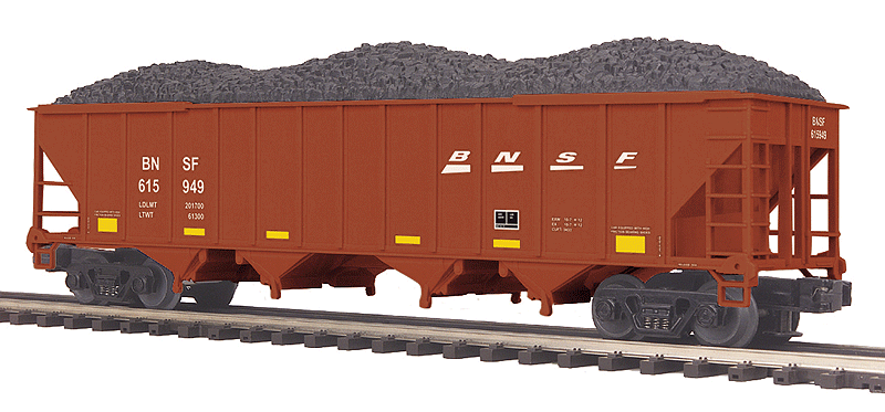 4-Bay Hopper - 3-Rail - Ready to Run - Premier(R) -- BNSF Railway