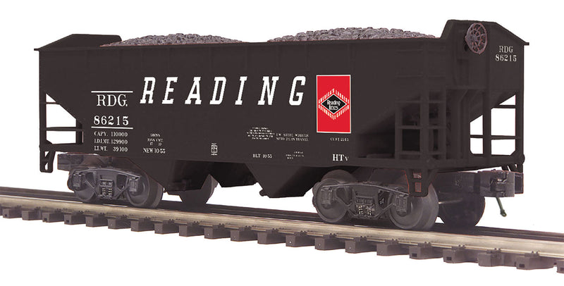 2-Bay Offset Hopper - 3-Rail - Ready to Run - Premier -- Reading 86215
