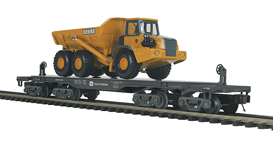 Premier 47' Heavy Duty Flatcar w/(1) 400D Dump Truck -- John Deere