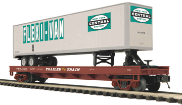 Premier Flatcar w/48' Trailer -- New York Central
