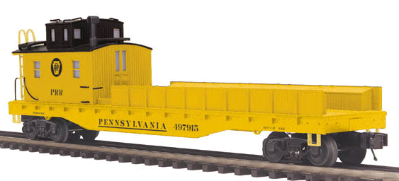 Crane Tender - 3-Rail - Ready to Run - Premier -- Pennsylvania Railroad (yellow)