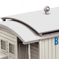 Premier European Beer Reefer w/Hi-Rail Wheels - 3-Rail - Ready to Run -- Brauerei Loewengarten (cream, blue)