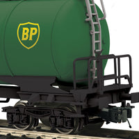 Premier European Modern Tank Car (Kesselwagen) w/Hi-Rail Wheels - Ready to Run -- BP (green)