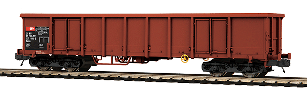 Premier European Modern Gondola w/Scale Wheels - Ready to Run -- Swiss Federal Railways SBB-CFF (brown)