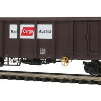 Premier European Modern Tank Car w/Hi-Rail Wheels - 3-Rail - Ready to Run -- OBB Rail Cargo Austria (brown, red, white)