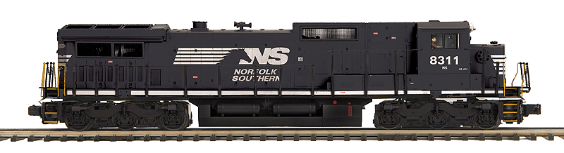 GE Dash 8-40C w/Proto-Sound 3.0 - 3-Rail w/Scale Wheels - Premier(R) -- Norfolk Southern (black, white, Horse Head Logo)