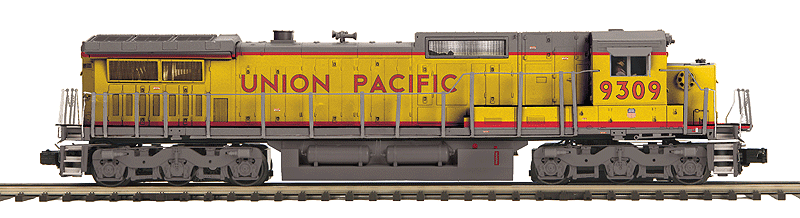GE Dash 8-40C w/Proto-Sound 3.0 - 3-Rail w/Scale Wheels - Premier(R) -- Union Pacific (Armour Yellow, gray)