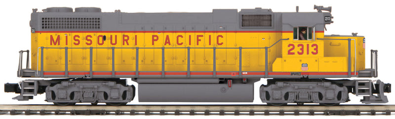 EMD GP38-2 - 3-Rail w/Proto-Sound 3.0 & Scale Wheels - Premier(R) -- Missouri Pacific #2313 (Armour Yellow, gray, red)