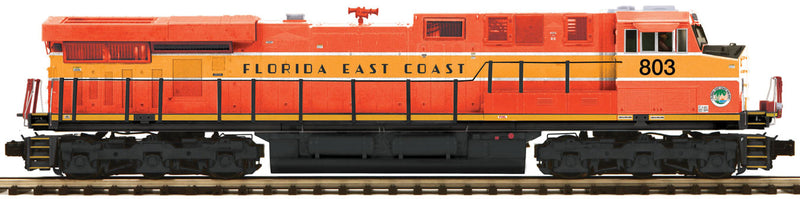 GE ES44AC - 3-Rail w/Proto-Sound 3.0 & Scale Wheels - Premier(R) -- Florida East Coast #803 (red, orange, black)