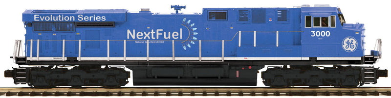 GE ES44AC - 3-Rail w/Proto-Sound 3.0 & Scale Wheels - Premier(R) -- General Electric #3000 (NextFuel Demonstrator, blue)