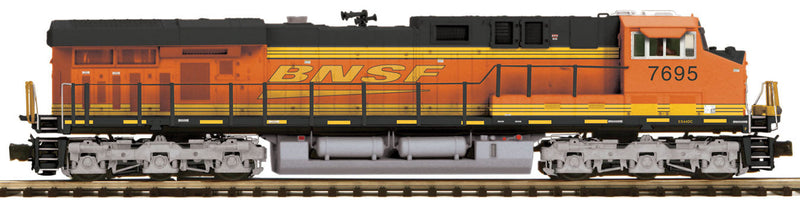 GE ES44DC - 3-Rail w/Proto-Sound 3.0 & Scale Wheels - Premier(R) -- BNSF Railway #7695 (orange, black, yellow Wedge Logo)
