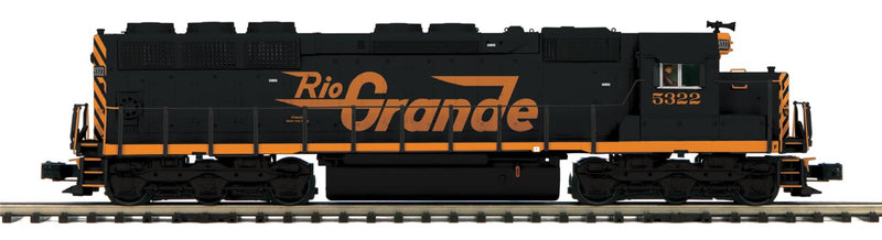 EMD SD45 - 3-Rail with Scale Wheels - Proto-Sound 3.0 -- Denver & Rio Grande Western (black, Aspen Gold, Speed Lettering)