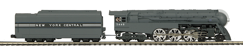 Dreyfuss Streamlined 4-6-4 w/Proto-Sound 3.0 - 3-Rail Scale Wheels - Premier -- New York Central #5448 (2-Tone Gray)