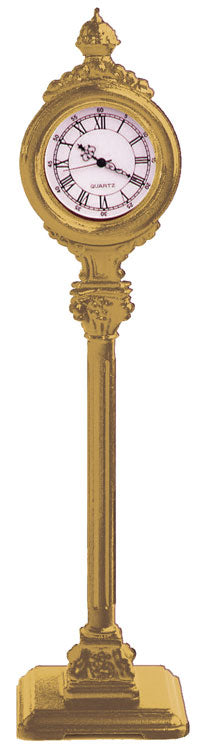 Operating Street Clock -- gold