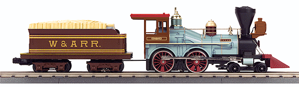 RailKing(R) Steam 4-4-0 General w/Proto-Sound 3.0 - 3-Rail -- Western & Atlantic Railroad "Texas" (light blue, maroon, red, black)