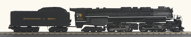 2-6-6-6 Allegheny - 3-Rail w/Proto-Sound 3.0 - RailKing(R) Imperial(TM) -- Chesapeake & Ohio #1650 (black, graphite)