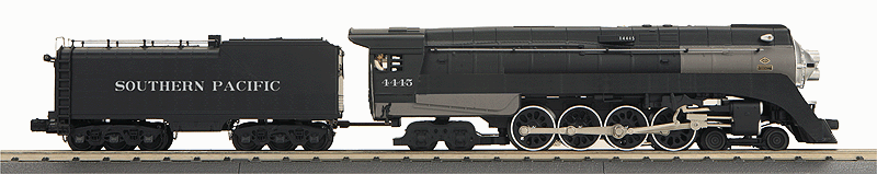 Class GS4 4-8-4 Northern - 3-Rail w/Proto-Sound 3.0 - RailKing(R) Imperial(TM) -- Southern Pacific #4445 (black, graphite, Large Lettering)