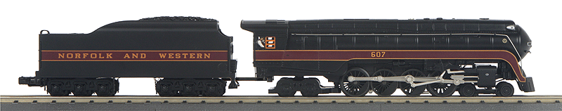 4-8-4 J Class Northern w/Proto-Sound 3.0 - 3-Rail - RailKing(R) Imperial -- Norfolk & Western #607 (black, maroon)-1