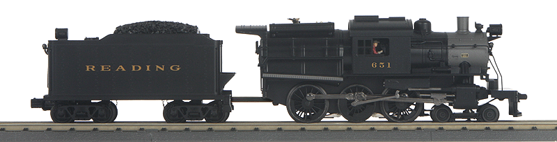 4-6-0 Camelback w/Proto-Sound 3.0 - 3-Rail - RailKing(R) Imperial -- Reading #651 (black, graphite)