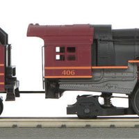 Class L-3 4-8-2 Mohawk - 3-Rail w/Proto-Sound 3.0 - RailKing(R) -- New York Ontario & Western #406 (black, maroon, yellow, graphite)