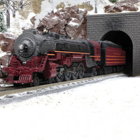 Class L-3 4-8-2 Mohawk - 3-Rail w/Proto-Sound 3.0 - RailKing(R) -- New York Ontario & Western #406 (black, maroon, yellow, graphite)