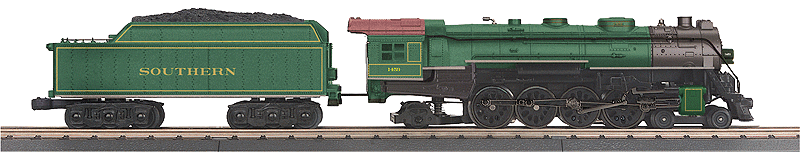 Class L-3 4-8-2 Mohawk - 3-Rail w/Proto-Sound 3.0 - RailKing(R) -- Southern Railway #1459 (green, graphite, yellow, Tuscan)-1