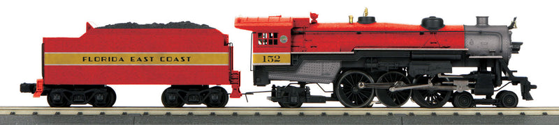 4-6-2 Pacific - 3-Rail with Proto-Sound 3.0 - RailKing(R) -- Florida East Coast 152 (red, yellow)