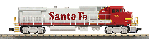 RailKing(R) Scale GE Dash 8-40BW w/Proto-Sound 2.0, Smoke & DCS(TM) -- Santa Fe #523 (Warbonnet, silver, red)