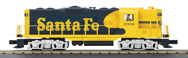 RailKing(R) Scale Diesel EMD GP9 w/Proto-Sound 3.0 - 3-Rail -- Santa Fe #2906 (Warbonnet, blue, yellow)