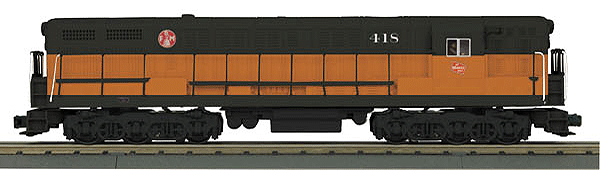 RailKing Scale Diesel Fairbanks-Morse Trainmaster - 3-Rail w/Proto-Sound 3.0 -- Milwaukee Road #418 (orange, black, Small Cab Logo)