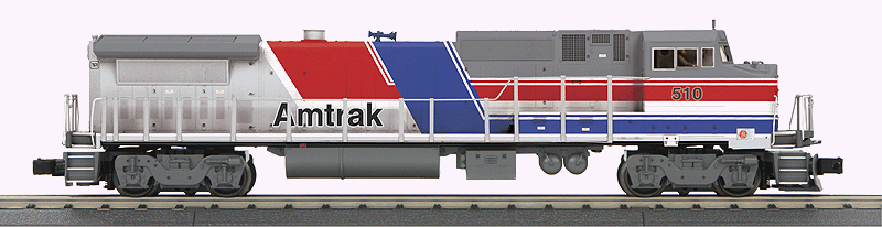 GE Dash 8-40B - Scale 3-Rail w/Proto-Sound 3.0 - RailKing(R) -- Amtrak #510 (Pepsi Can Scheme, silver, gray, blue, red)