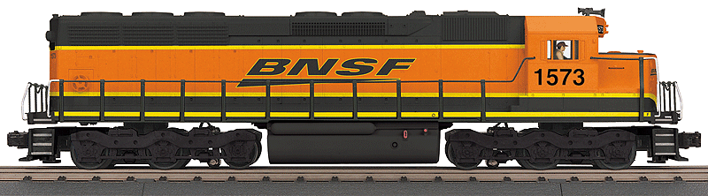 EMD SD45 w/Proto-Sound 3.0 - Scale 3-Rail - RailKing(R) -- BNSF Railway #1573 (orange, balck, Wedge Logo)