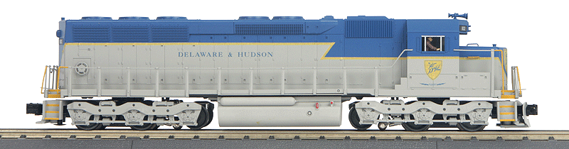 EMD SD45 Unpowered - Scale 3-Rail - RailKing(R) -- Delaware & Hudson #801 (Lightning Stripe, gray, blue)