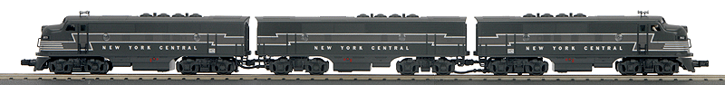 EMD F3 A-B-A Set - Scale 3-Rail w/Proto-Sound 3.0 - RailKing(R) -- New York Central #3502, 3601, 3503 (2-Tone Gray)