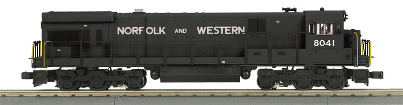 Scale GE C30-7 - 3-Rail w/Proto-Sound 3.0 - RailKing(R) -- Norfolk & Western #8041 (black, white, Spelled-Out Roadname)