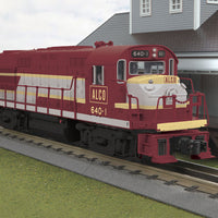 Scale Alco RS27 - 3-Rail w/Proto-Sound 3.0 - RailKing(R) -- Alco #640-1 (Demonstrator Scheme, maroon, gray, yellow)