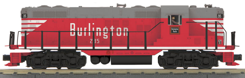 EMD GP9 - 3-Rail w/Proto-Sound 3.0 - RailKing(R) Scale -- Chicago, Burlington & Quincy #285 (Chinese Red, gray, white)