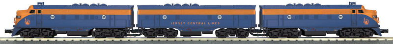 EMD F3 A-B-A Set - Scale 3-Rail w/Proto-Sound 3.0 - RailKing -- Central Railroad of New Jersey #52