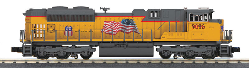 EMD SD70ACe - 3-Rail with Proto-Sound 3.0 - Imperial -- Union Pacific 9096 (Armour Yellow, gray with US Flag)