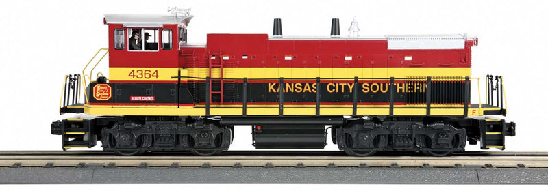 EMD MP15DC - 3-Rail - Proto-Sound 3.0 - RailKing -- Kansas City Southern 4364 (red, black, yellow)