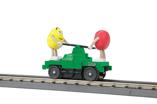 Operating Hand Car - 3-Rail - RailKing(R) -- Mars - M&Ms